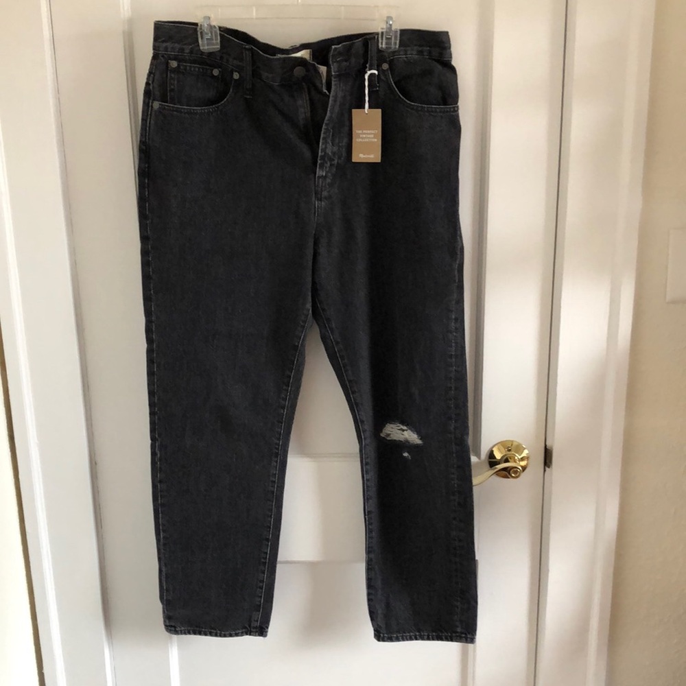 NWT Madewell The Perfect Vintage jean, distressed black, w32